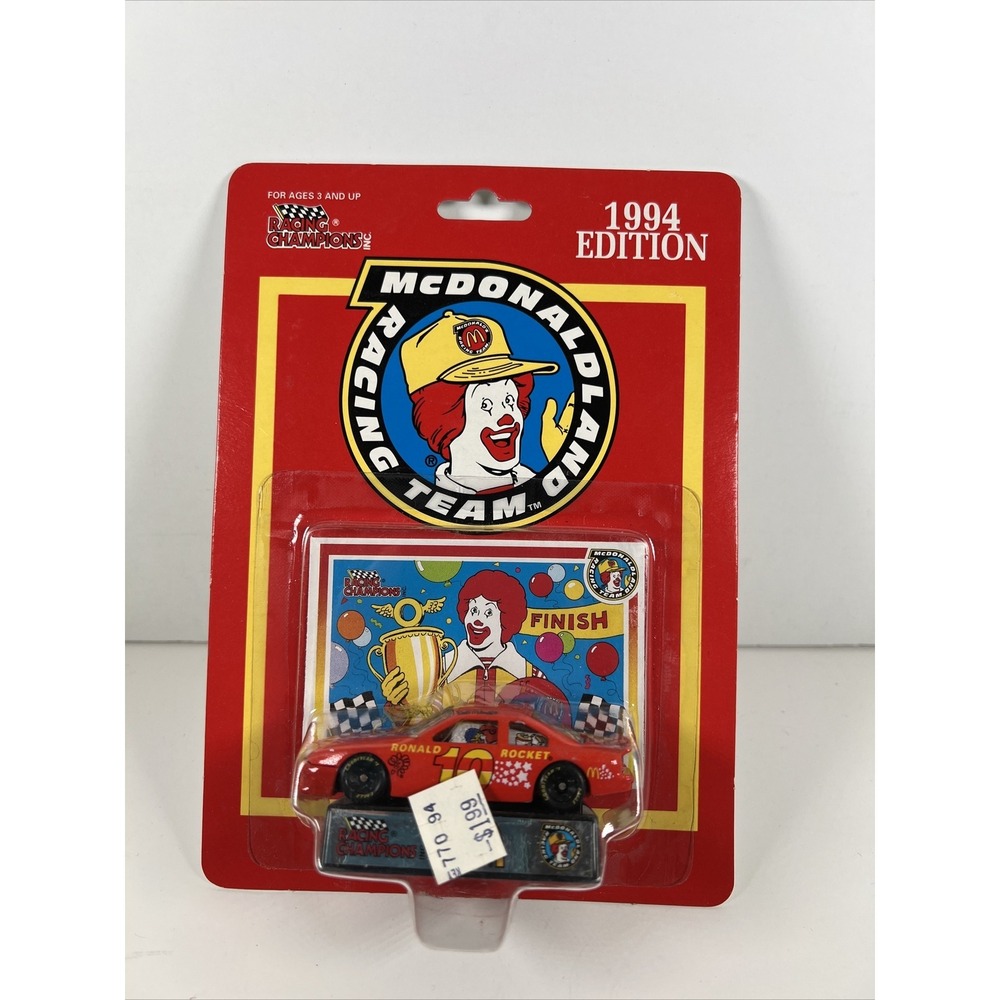 1994 Racing Champions‎ McDonalds Racing Team, Rocket Ronald Red Car New